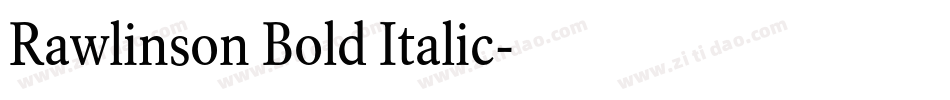 Rawlinson Bold Italic字体转换